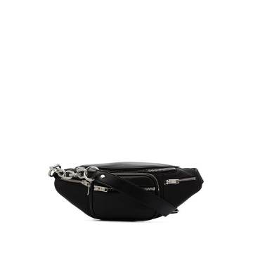 black Attica leather belt bag