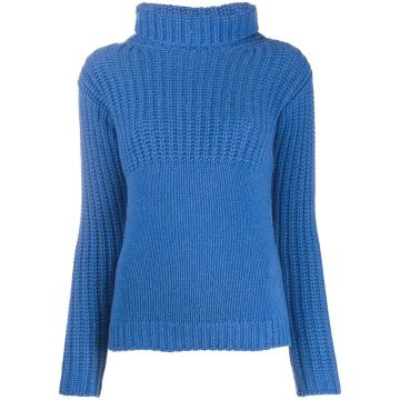 contrast knit cashmere jumper