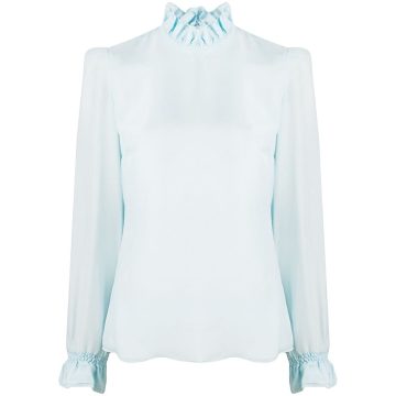 Kasper ruffle-trimmed blouse