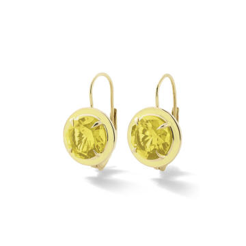 Yellow Sapphire Round Cocktail Earrings