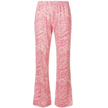 paisley flared trousers