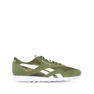 green classic suede sneakers
