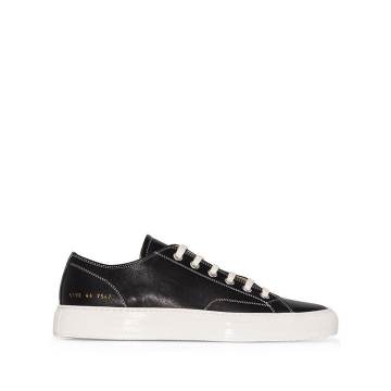black Tournament leather sneakers