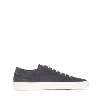 Washed Black Achilles Suede Low Top Sneakers