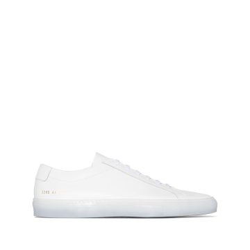 White Achilles Leather Low Top Sneakers