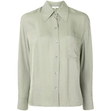 chest pocket long-sleeved shirt