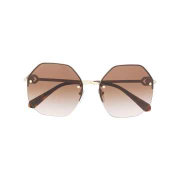 geometric tinted sunglasses