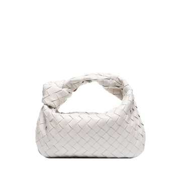 Chalk White Jodie Woven Leather Mini Bag