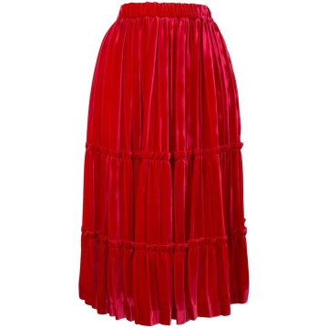 tiered frill-trimmed skirt