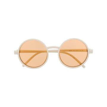 embossed logo round sunglasses