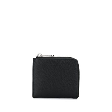zip-up leather wallet