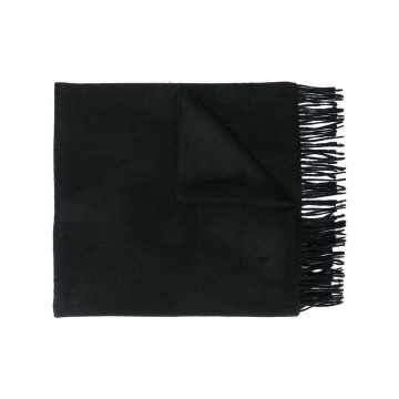 wool-cashmere blend fringed scarf