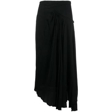 asymmetric midi skirt