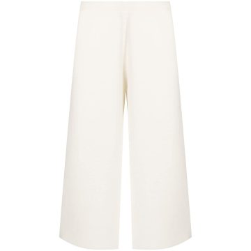 cropped wool/cashmere blend trousers
