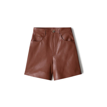 Leana Faux-Leather Shorts