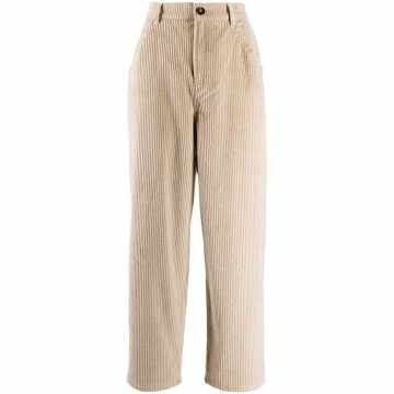 corduroy cotton cropped trousers