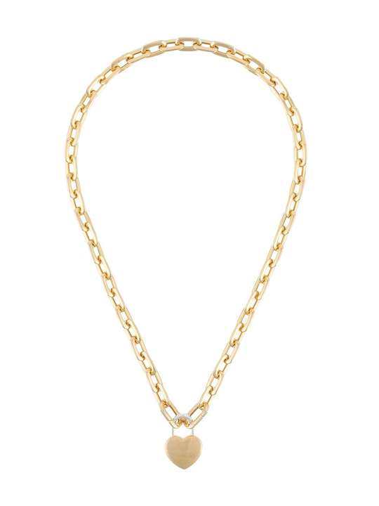 heart padlock chain necklace展示图