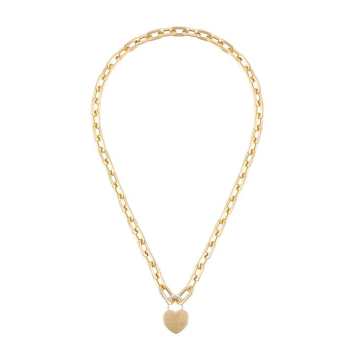 heart padlock chain necklace