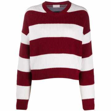 two-tone striped jumper