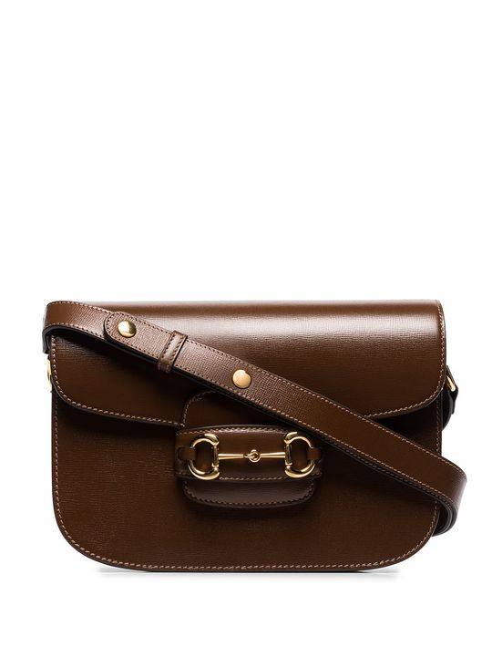 brown Horsebit 1955 leather shoulder bag展示图