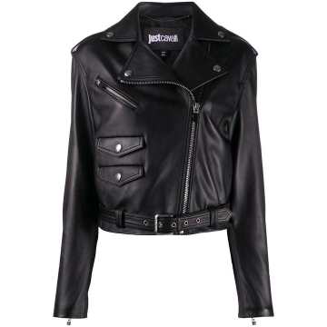 leather-look jacket