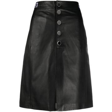 button-through A-line skirt