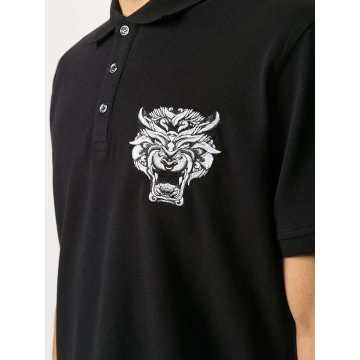 embroidered tiger polo shirt