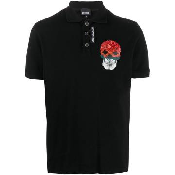 skull print polo shirt