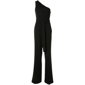 one-shoulder fitted jumpsuit