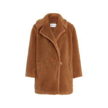 Wool-Silk Short Teddy Coat