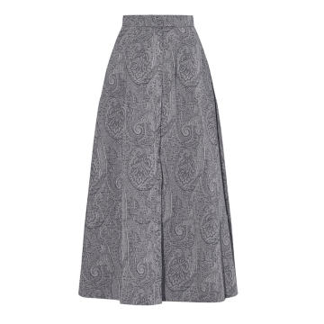 Mervyn A-Line Cotton Midi Skirt