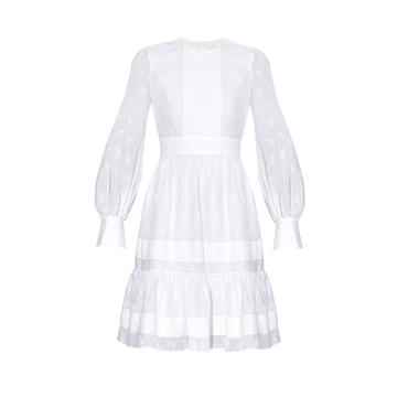 Suzette Long-Sleeved Cotton-Blend Dress