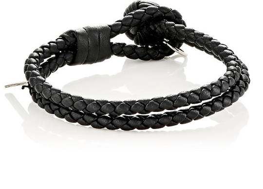 Intrecciato Leather Double-Band Bracelet展示图