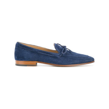 bow-trimmed loafers