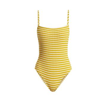 The Chelsea striped ribbed swimsuit