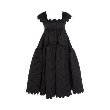 Silk Cap Sleeve Quilted Tove Dress