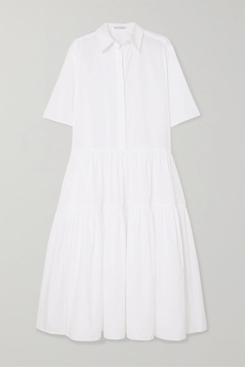 Primrose 大廓形层接式纯棉府绸衬衫式连衣裙展示图