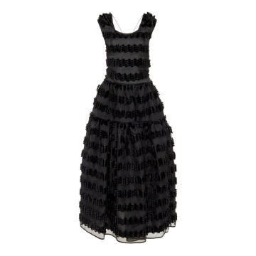 Ruth Striped Fil-Coup�� Organza Gown