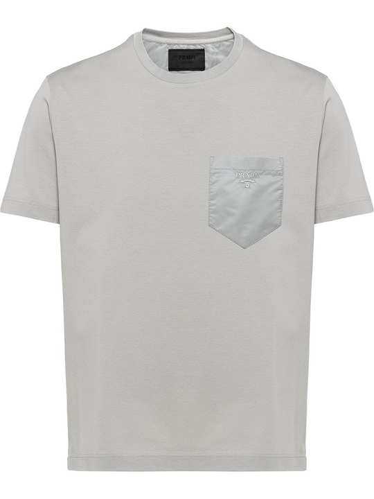 contrast chest pocket T-shirt展示图