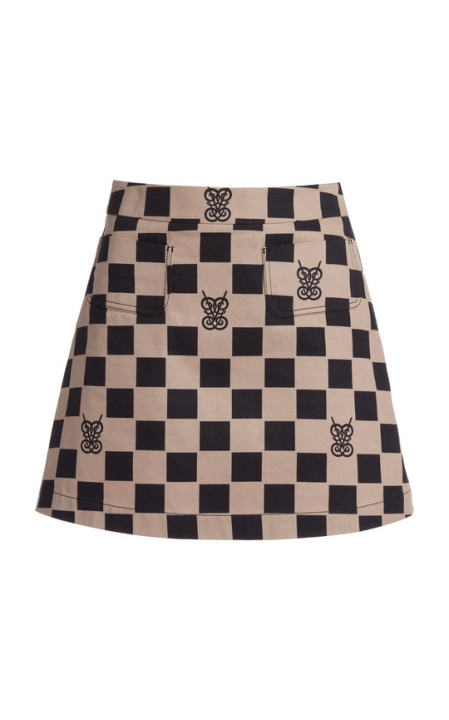 Chess Cotton Mini Skirt展示图