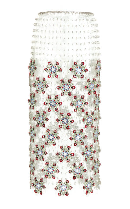 Fleur Strass-Embroidered Skirt展示图