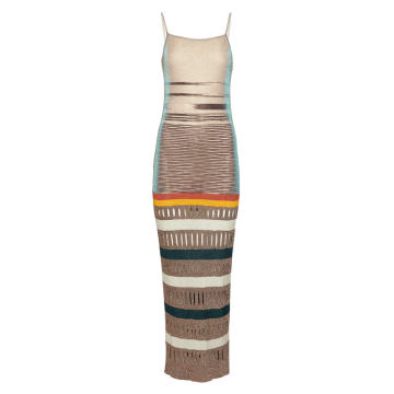 Abito Striped Knit Maxi Dress