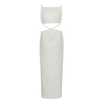 Carly Cutout Nylon-Cotton Midi Dress