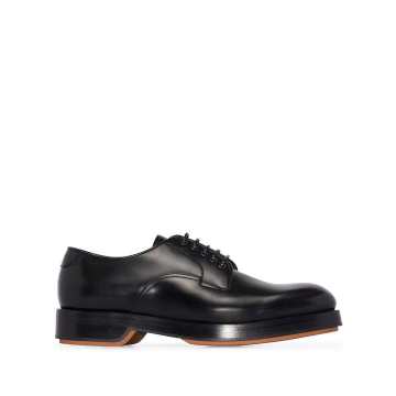 black leather Derby shoes