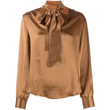 pussybow-neck blouse