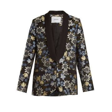Anisha floral-jacquard jacket