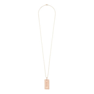 18K Rose Gold MRS. Spinning ID Tag