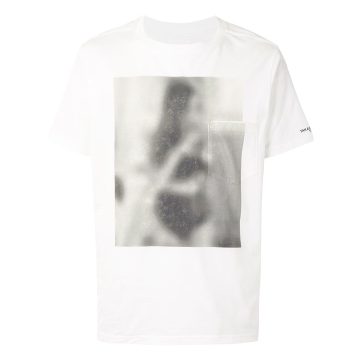faded print T-shirt