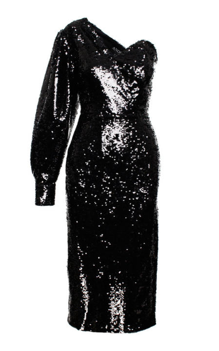 Sequin One-Shoulder Dress展示图