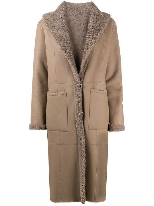 shearling mid-length coat展示图